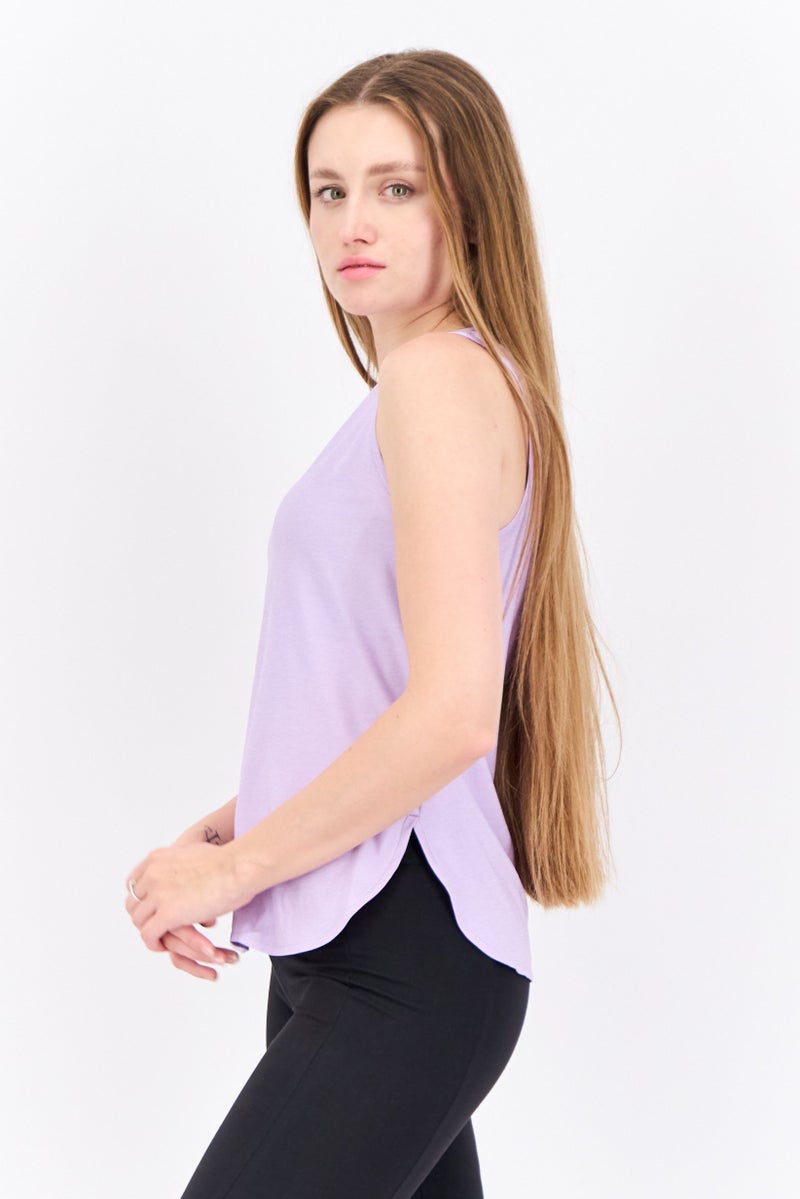 Women Sportswear Fit Sleeveless Training Tank Top, Lavender
