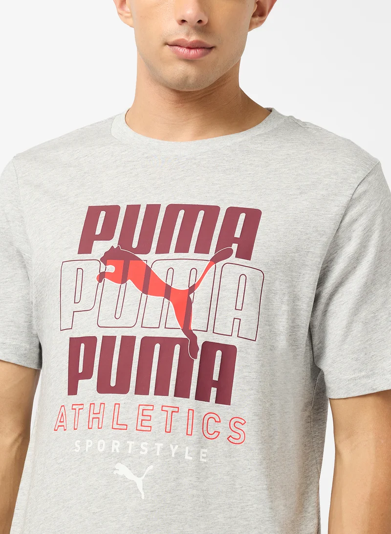 PUMA Puma Graphic Stacked Graphic Short Sleeve T-shirt