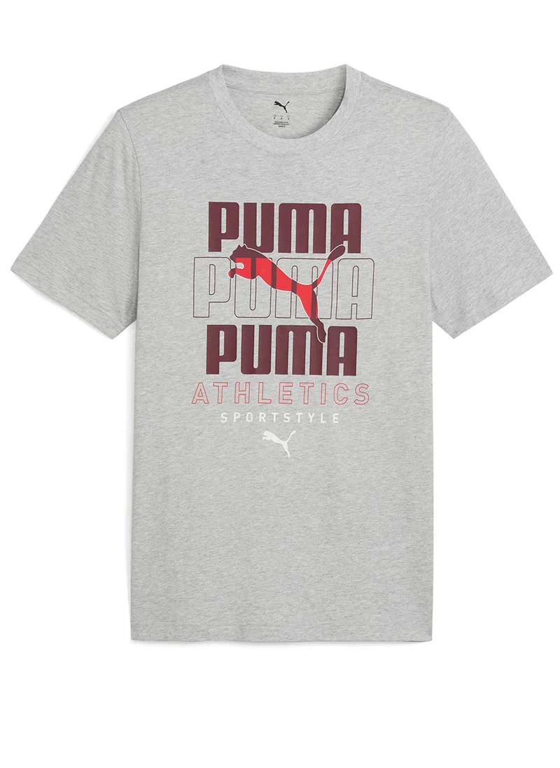بوما Puma Graphic Stacked Graphic Short Sleeve T-shirt