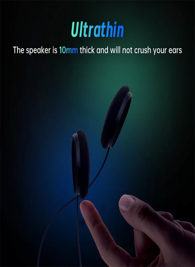 Motorcycle Helmet Headset, V5.3 Bluetooth Speakers with Music Sharing, Noise Cancellation Helmet Headphone with Strong Bass，IPX6 Waterproof Headphone  - Image 4