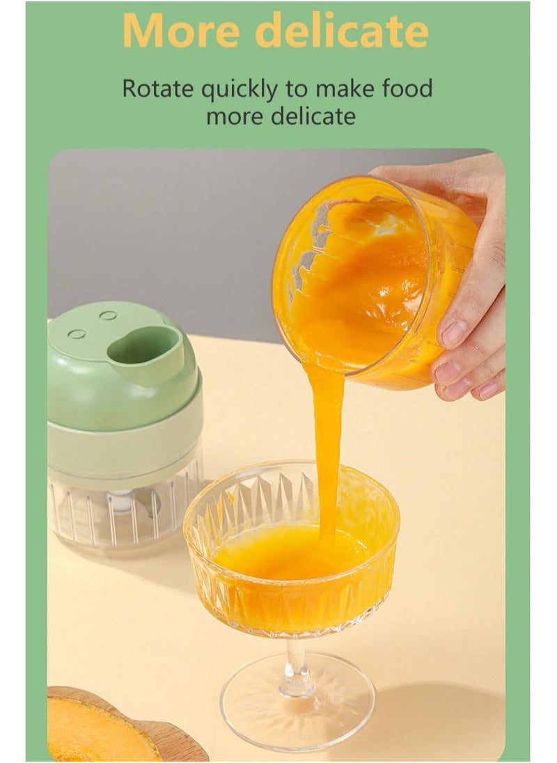 Generic - Multifunctional Handheld Electric Vegetable Slicer 4 In 1 Fruit Carrot Potato Chopper Cutting Machine USB Charging Potato Masher - Image 1