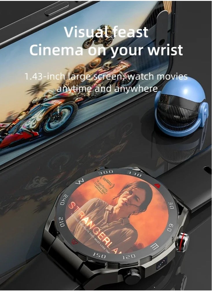 AROAQ - Full Netcom 4G/5G domestic Android version 4+64G  SmartWatch black - Image 1