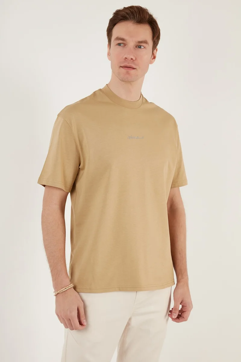 بوراتي Cotton Relaxed Fit Crew Neck T Shirt Men's T Shirt 5902702
