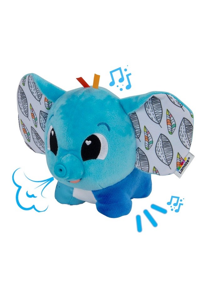 Lamaze - Puffaboo Elephant Baby Toy Soft Squeaky Elephant Toy With Crinkly Ears Interactive Baby Toys For Sensory Play Baby Sensory Toys Ages 3 Months And Up - Image 1