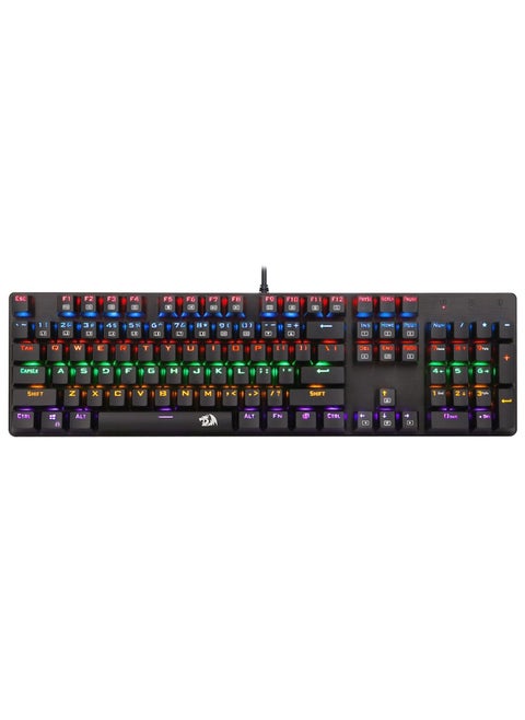 Redragon K208 Mechanical Keyboard with Rainbow Backlight Conflict Free 104 Keys Wired USB Gaming Keyboard with Blue Switch