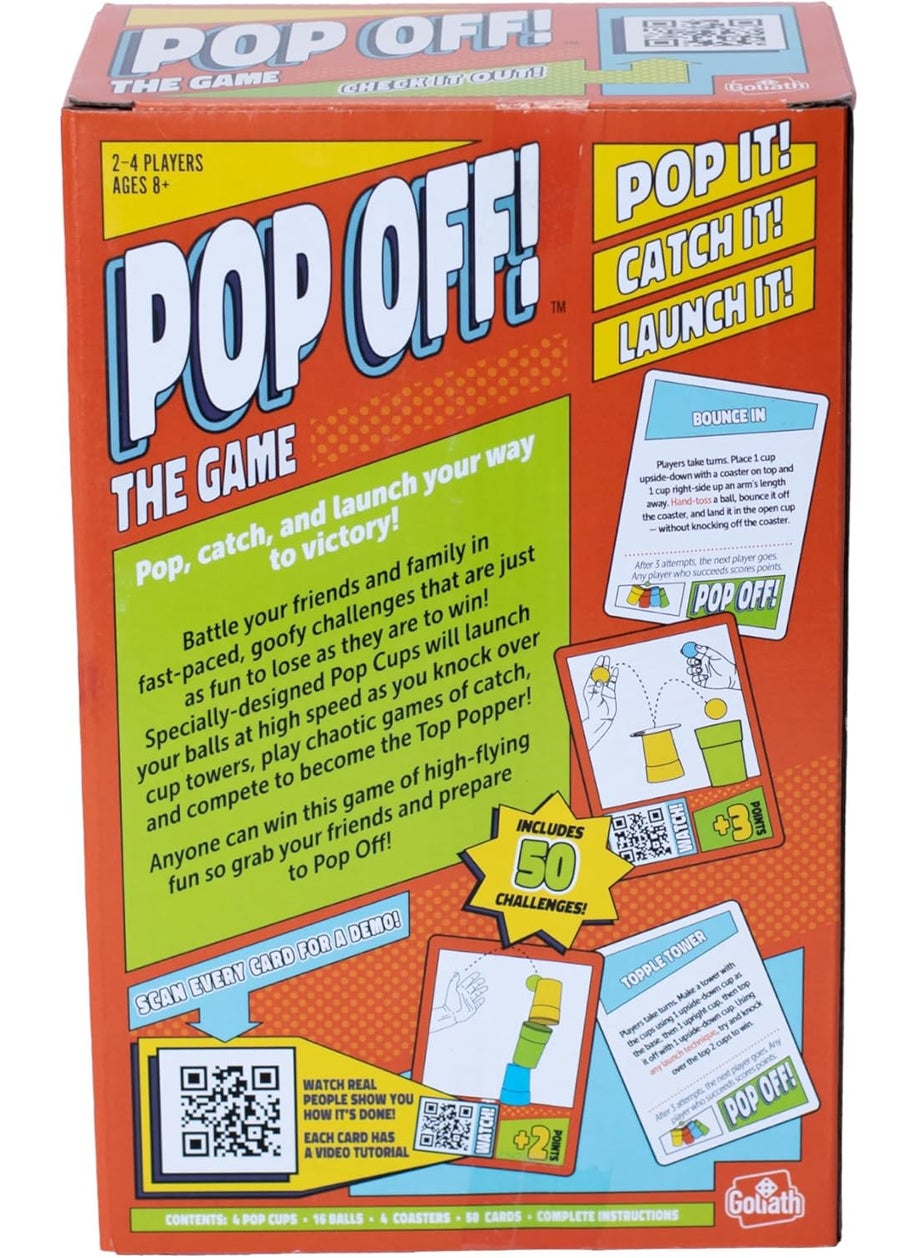 Goliath Goliath Pop Off Game  Unique Cups Launch Balls Into The Air  Includes 50 FastPaced Hilarious Challenges 24 Players Ages 8 and Up  - Image 4