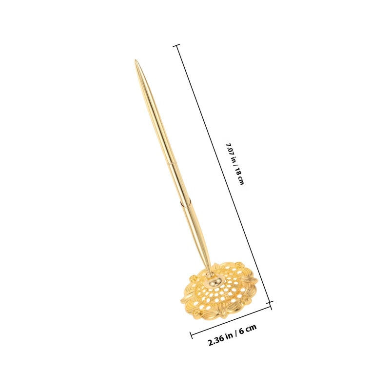 Metal Ballpoint Pen With Crystal Counter For Hotel Bank Office Use - Image 3