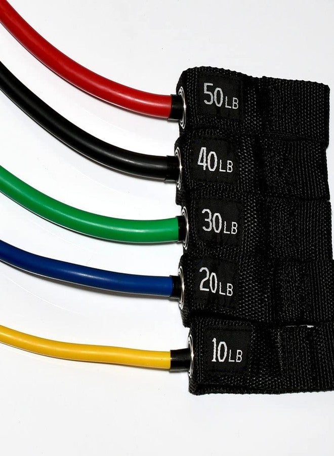 Hyperwear Resistance Tube Bands with Handles – 5 Color-Coded Exercise Tubes, Door Anchor & Ankle Straps – Portable Home Gym for Strength Training, Rehab & Travel (Up to 150 lb Resistance) - Image 2