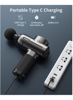 RENPHO Powerful Portable Massage Gun With Long Battery Life And 10 Min Auto-Off Protection - Black  - Image 4