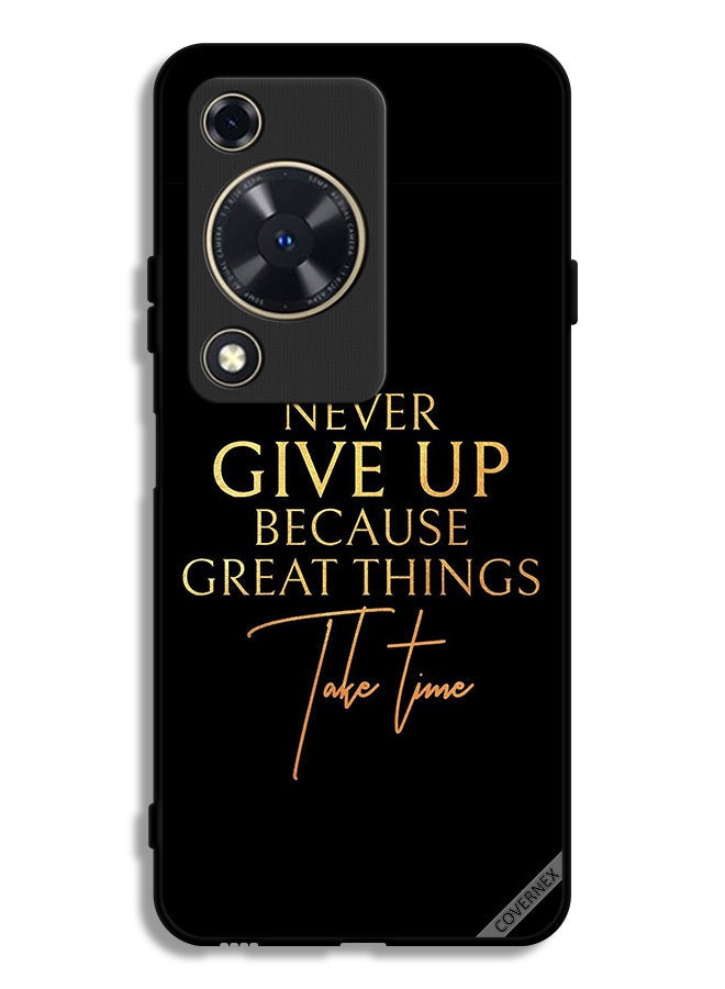 Covernex Huawei nova Y72 Protective Case Cover Never Give Up Because Great Things Take Time - Image 1