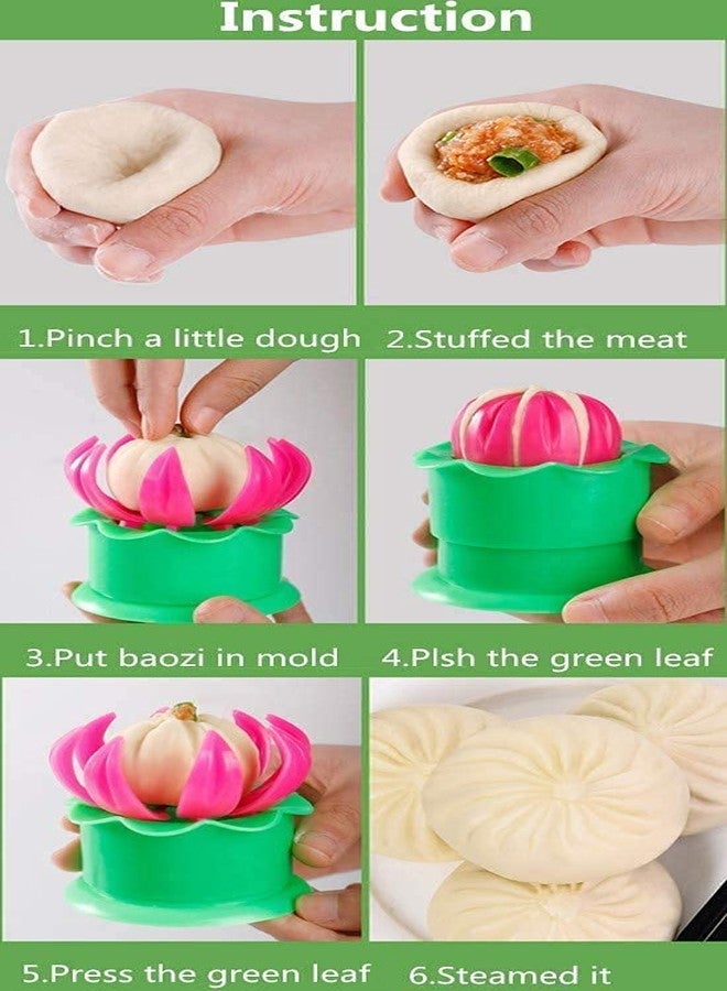 Aider Momos Maker Mould Shapes Plastic Dumpling Maker Dough Press Steamed Stuffed Bun Making Mold Cooking Tool - Image 3