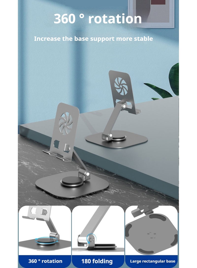 All-metal Mobile Phone Holder Foldable 360° Rotating Desktop Mobile Phone Holder - Image 2
