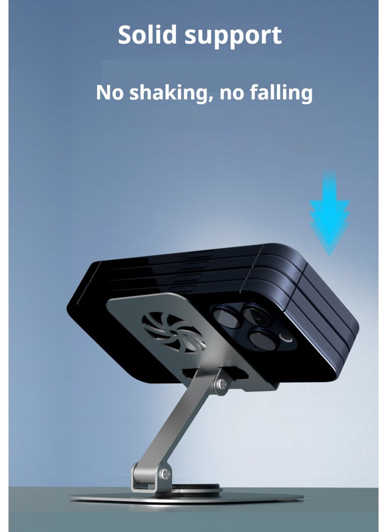 All-metal Mobile Phone Holder Foldable 360° Rotating Desktop Mobile Phone Holder - Image 4