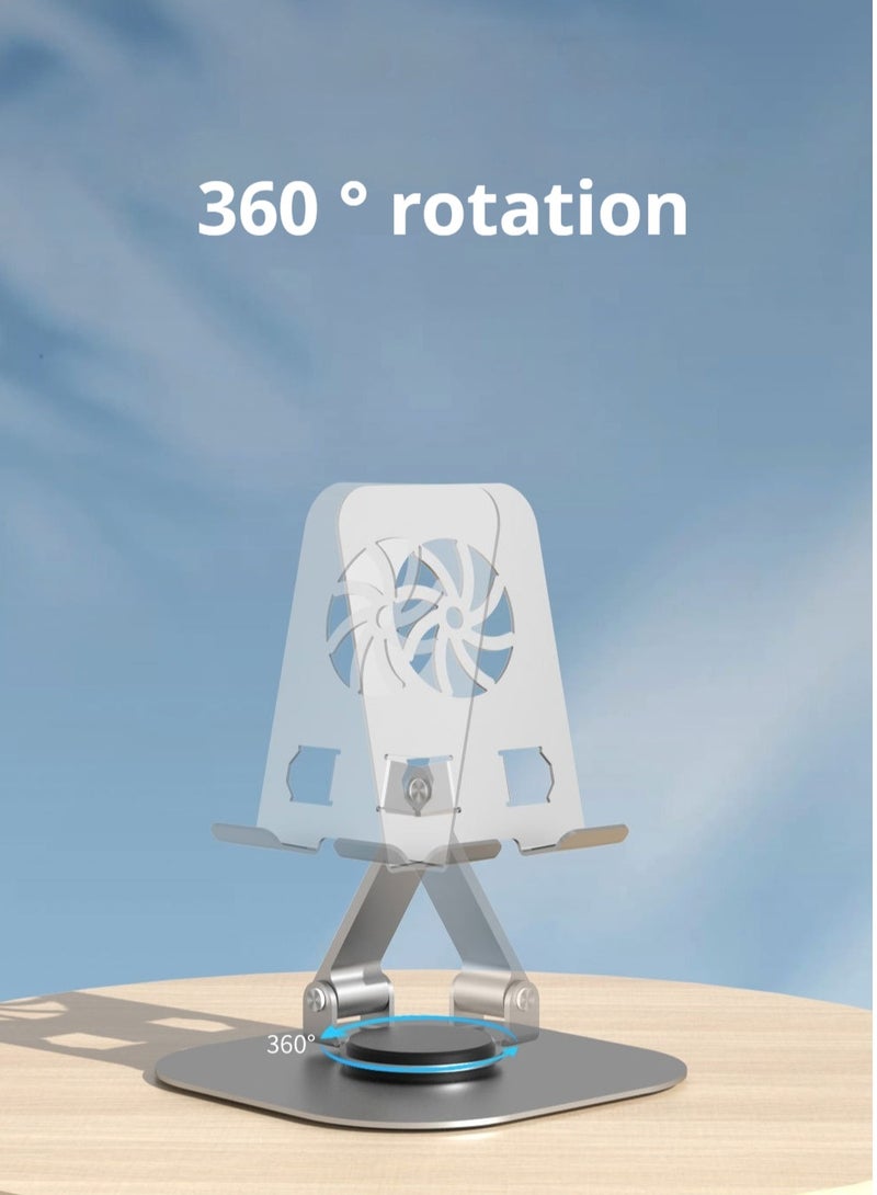 All-metal Mobile Phone Holder Foldable 360° Rotating Desktop Mobile Phone Holder - Image 5