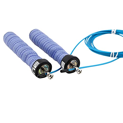Burnlab Pro Performace Skipping Rope - Anti Slip, Adjustable, Ball Bearing Design for Gym, Crossfit, Double Unders, Speed Jumping, Boxing, Cardio and Weight Loss - for Men and Women (Blue) - Image 4