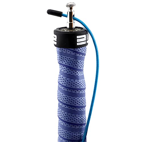 Burnlab Pro Performace Skipping Rope - Anti Slip, Adjustable, Ball Bearing Design for Gym, Crossfit, Double Unders, Speed Jumping, Boxing, Cardio and Weight Loss - for Men and Women (Blue) - Image 2
