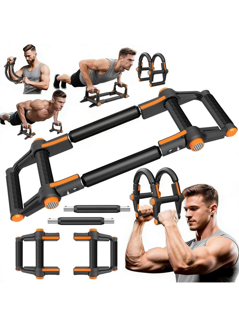 Bukela Push Up Bars, 3 in 1 Adjustable Twister Arm Trainer,Multi-Functional Parallettes Bars for Men, Chest Fitness Equipment, Push Up Stands Handle for Floor Workouts, Home Strength Training - Image 1