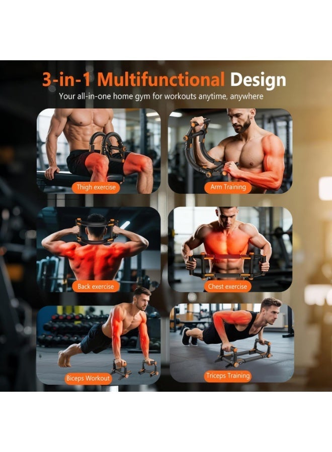 Bukela Push Up Bars, 3 in 1 Adjustable Twister Arm Trainer,Multi-Functional Parallettes Bars for Men, Chest Fitness Equipment, Push Up Stands Handle for Floor Workouts, Home Strength Training - Image 4