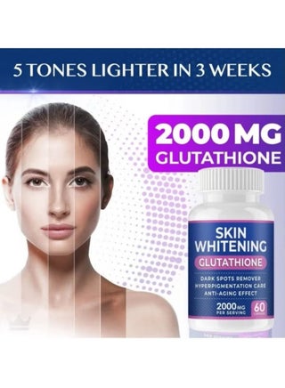 collagen glutathione 2000 SKIN WHITENING Radiance Complex 2000mg – Antioxidant Beauty Supplement with Vitamin C & | Supports Skin Glow, Even Tone & Healthy Appearance | Vegan, Non-GMO | 90 Capsules | Best Price Kuwait Flavor:Unflavored We’re now a few Certified Vegan
