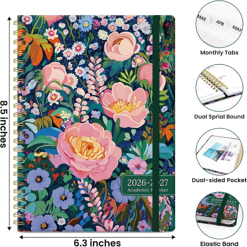 ZOTIA Planner 2026-2027, Monthly and Weekly Academic Planner July 2026 - June 2027, Hardcover Student Teacher Planning Agenda Calendar Book with Tabs, Perfect for Office School Supplies, A5 (6.3" x 8.5 - Image 4