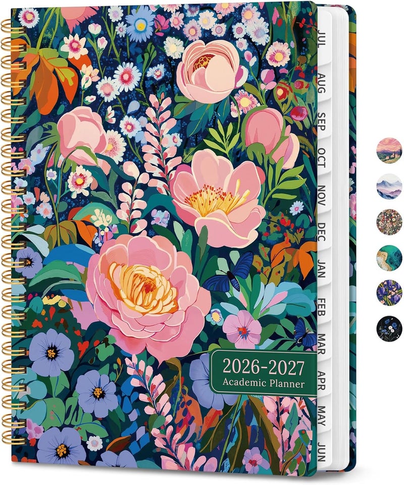 ZOTIA Planner 2026-2027, Monthly and Weekly Academic Planner July 2026 - June 2027, Hardcover Student Teacher Planning Agenda Calendar Book with Tabs, Perfect for Office School Supplies, A5 (6.3" x 8.5 - Image 1