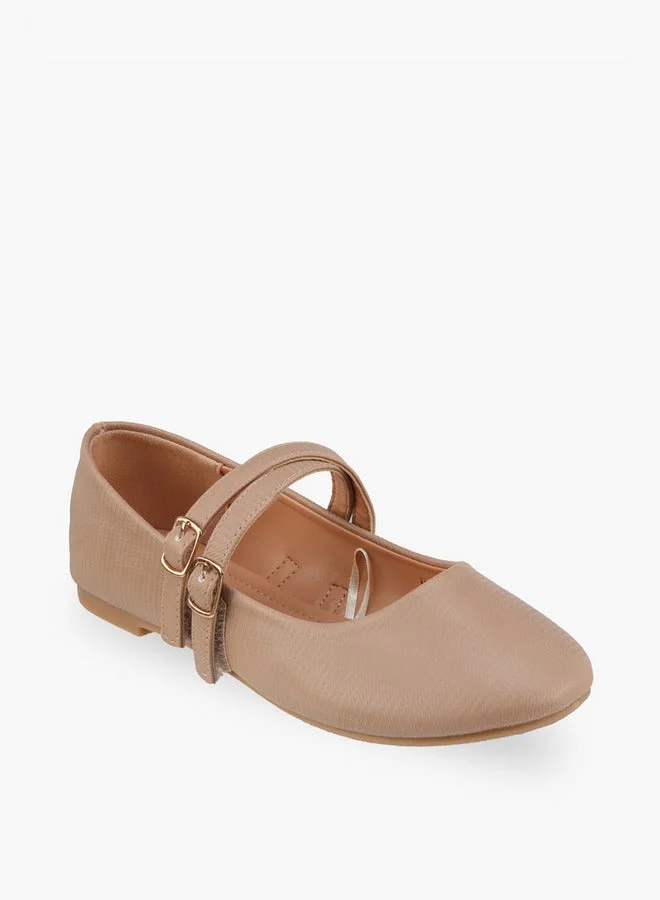 Flora Bella By Shoexpress Girls Hook & Loop Ballerina Shoes