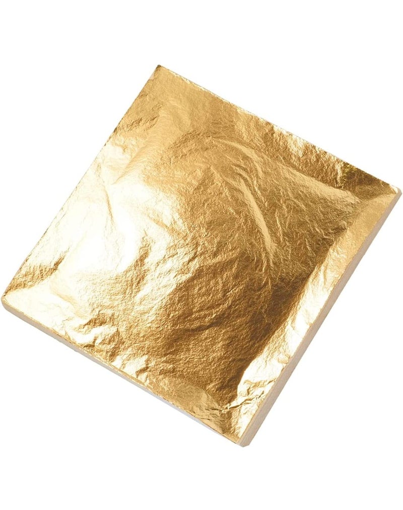 GSWC 300 قطعة من أوراق الفويل المعدنية الذهبية والفضية والنحاسية، أوراق الشفافية، أوراق الانزلاق، أوراق التقليد للاستخدام في الأعمال اليدوية، الإطارات، الفن والحرف، تزيين الأثاث، إلخ (100 من الذهب + 100 من الفضة + 100 من النحاس) 8X8 سم - Image 3