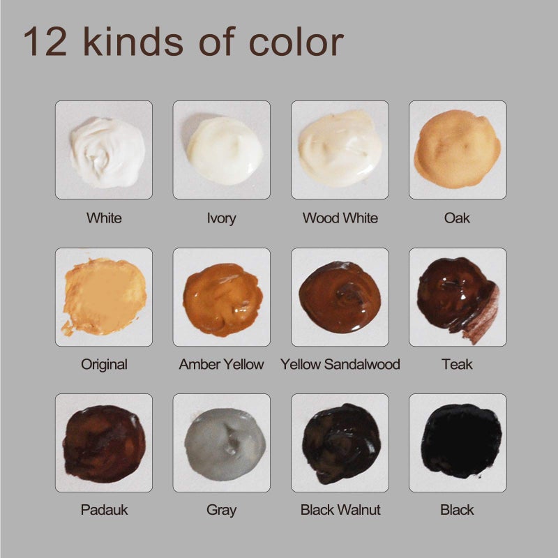 SEISSO Wood Furniture Repair Kit - Set of 42 Hardwood Laminate Vinyl Floor Repair Kit Wood Fillers, Markers and Wax Sticks - Used for Cover Ups Scratches, Stains, Holes for Table, Door, Cabinet - Image 4