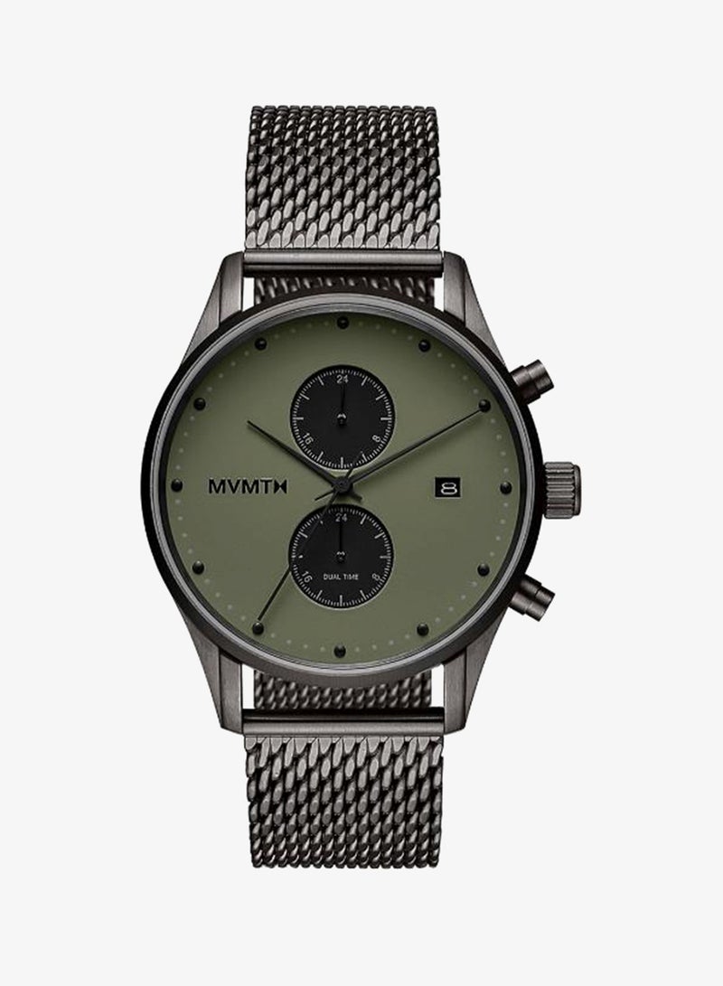 MVMT Men's Multifunction Watch, Green Dial, Gunmetal Stainless Steel Strap - Image 1