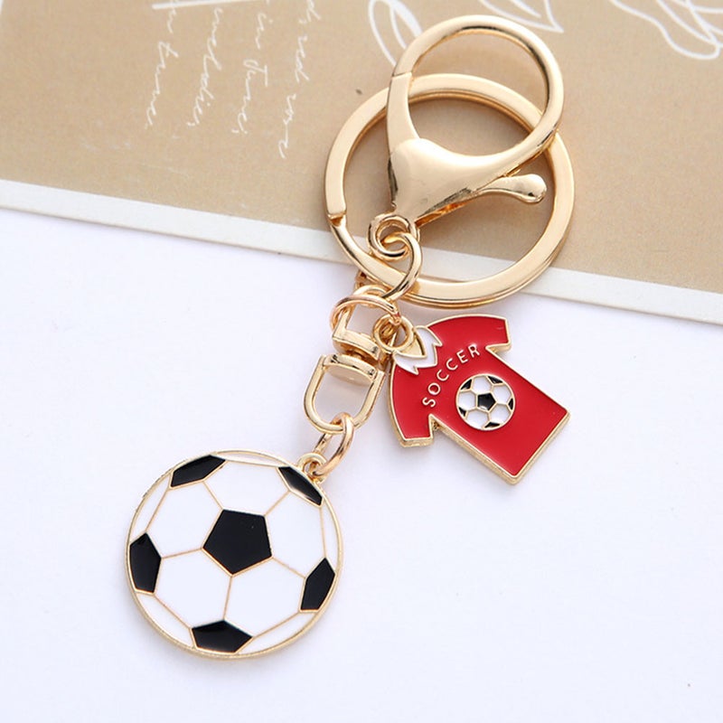 3Pcs Mini Football Keychains Decorative Football Shape Key Adorable Football Themed Keychains - Image 1