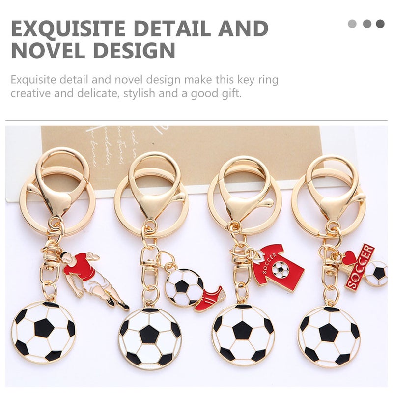 3Pcs Mini Football Keychains Decorative Football Shape Key Adorable Football Themed Keychains - Image 5