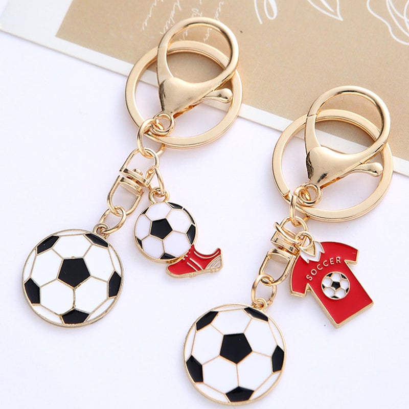 3Pcs Mini Football Keychains Decorative Football Shape Key Adorable Football Themed Keychains - Image 3