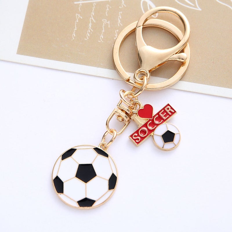 3Pcs Mini Football Keychains Decorative Football Shape Key Adorable Football Themed Keychains - Image 2