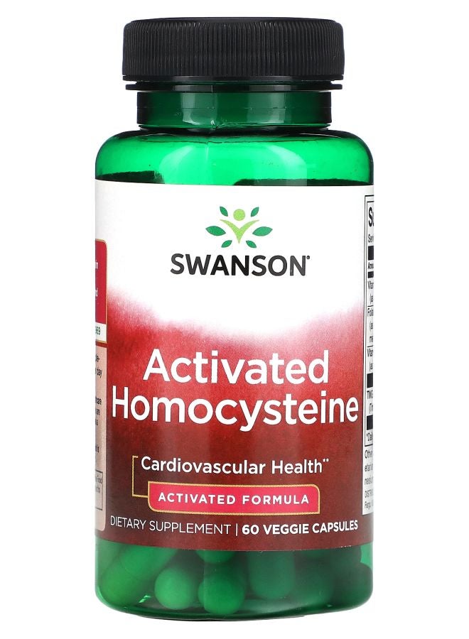 SWANSON كبسولات هوموسيستين مفعلة 60 كبسولة نباتية