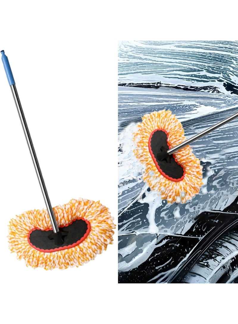 TAPIT Long Handle Car Wash Mop, Water Connectable Car Cleaning Brush for Car, Truck, RV (Water Hose Not Included) - Image 1