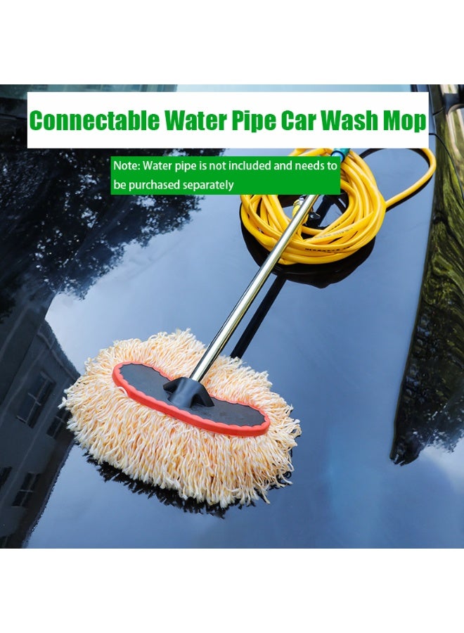 TAPIT Long Handle Car Wash Mop, Water Connectable Car Cleaning Brush for Car, Truck, RV (Water Hose Not Included) - Image 5