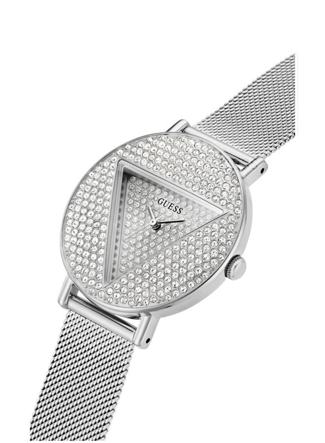 GUESS Women Analog Round Stainless Steel Mesh Watch GW0477L1 - 36 mm - Image 4