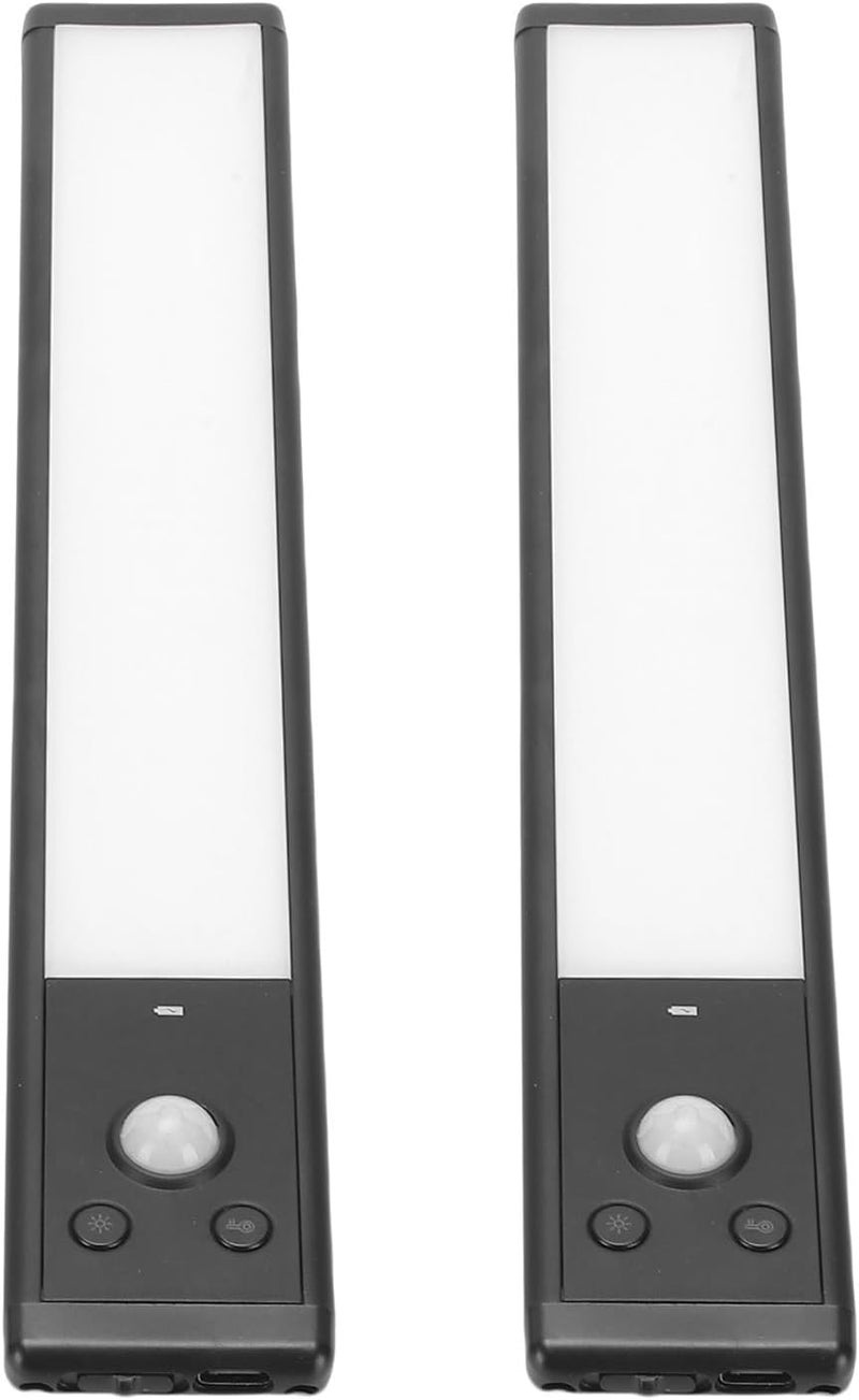 2 Pack Under Cabinet Lights, Rechargeable Motion Sensor Light, Dimmable Magnetic Closet Light with 3000mAh Battery, 3 Color Temps & USB Charging, Ideal for Closet, Stairs & Indoor - Image 1