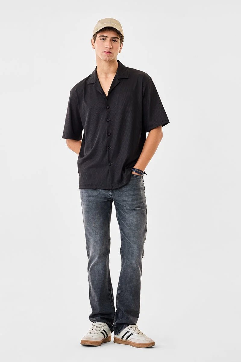 SNITCH Box Fit Half Sleeves Stretch Shirt