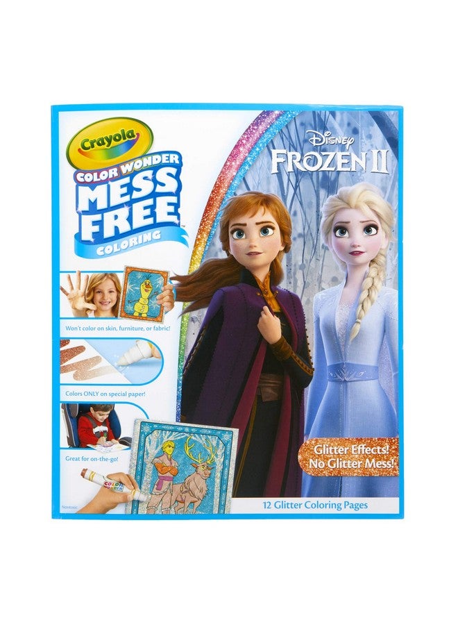 Crayola مجموعة ألوان كرايولا فروزن 2 بتأثيرات اللمعان، تلوين بدون فوضى، هدية للأطفال، 3، 4، 5، 6 - Image 2
