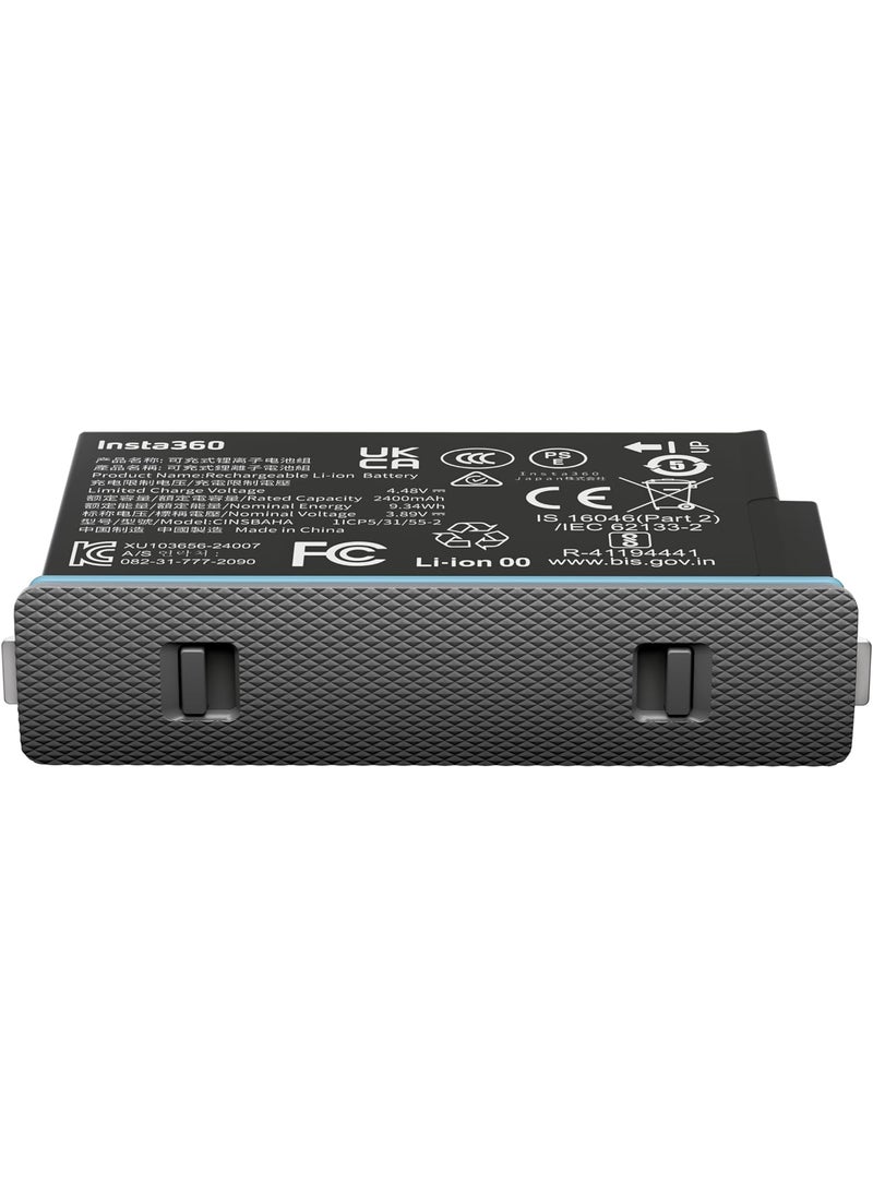 Insta360 - Insta360 X5 Battery2400mAh 2 Batteries High Capacity Fast ChargeOnly Compatiable for X5 Camera - Image 1