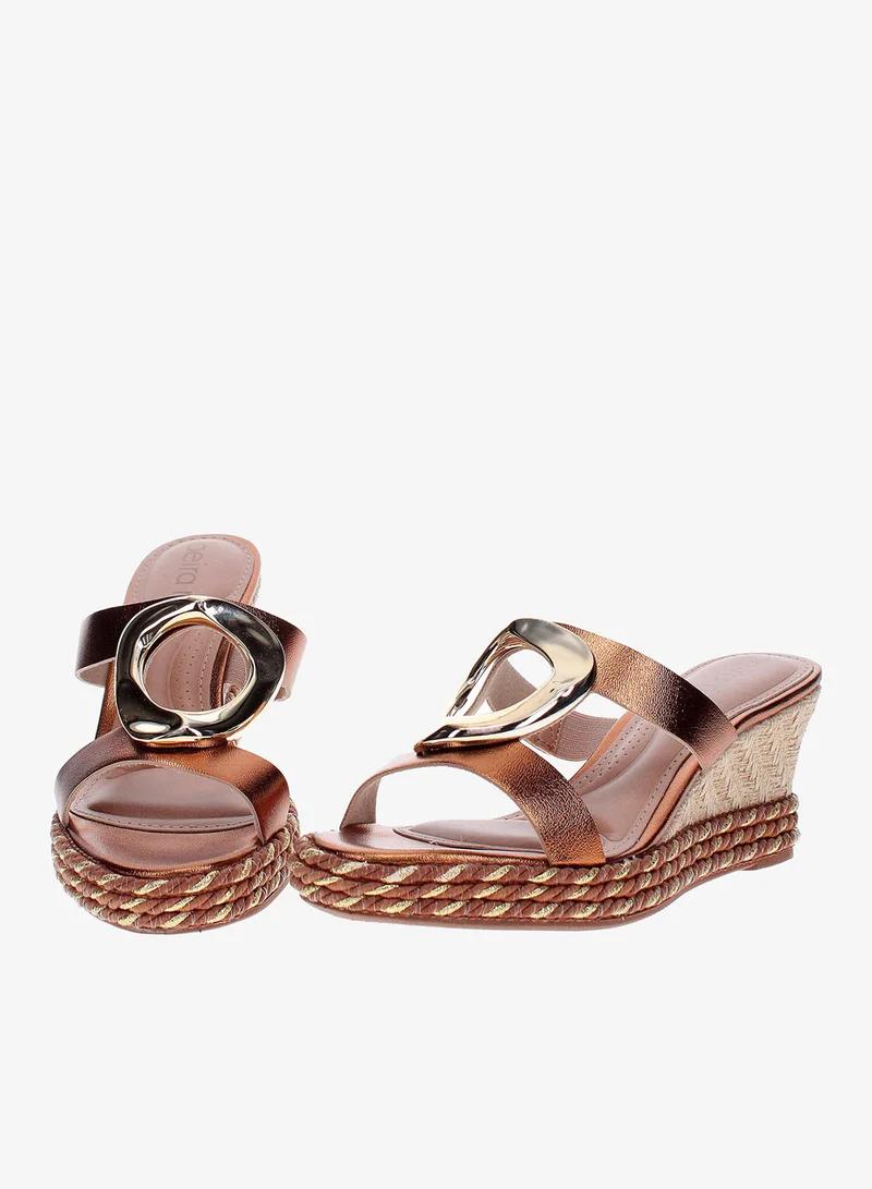 Beira Rio Bronze Beira Rio Women’s Mid Heel Sandals – Stylish Everyday Wear with Comfortable Support for Women | Best Price UAE