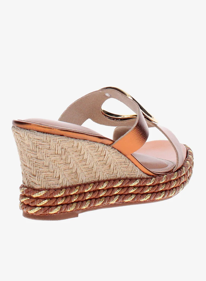 Beira Rio Bronze Beira Rio Women’s Mid Heel Sandals – Stylish Everyday Wear with Comfortable Support for Women | Best Price UAE