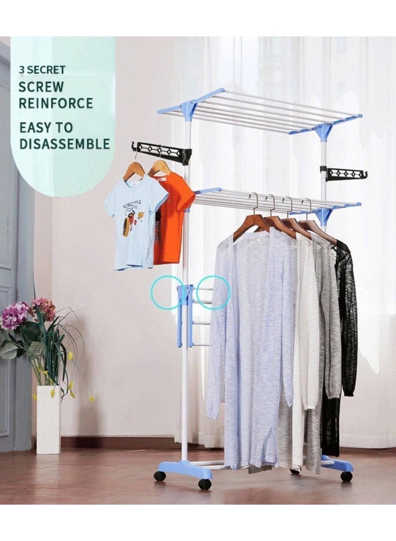 Premium Heavy-Duty Clothes Drying Rack with Wheels for Easy Mobility and Daily Use – Durable and Reliable AR - Image 3