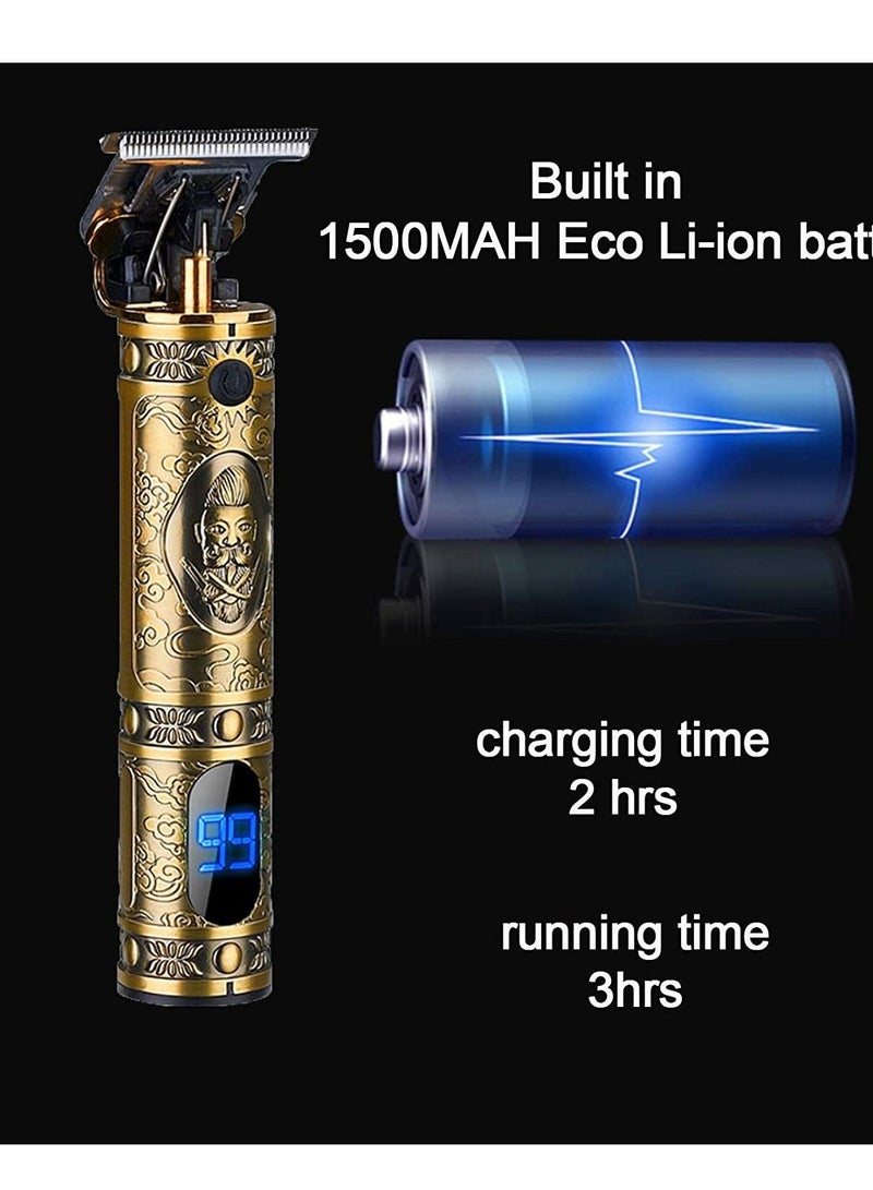 LCD Digital Electric Hair Clippers Engraving Trimming Hair Salon Home Electric Clipper - Image 4