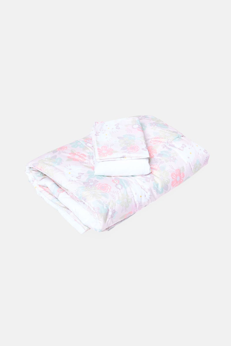 Sanrio 3 Pieces Hello Kitty Comforter With Pillow Case Set, Multicolor - Image 3
