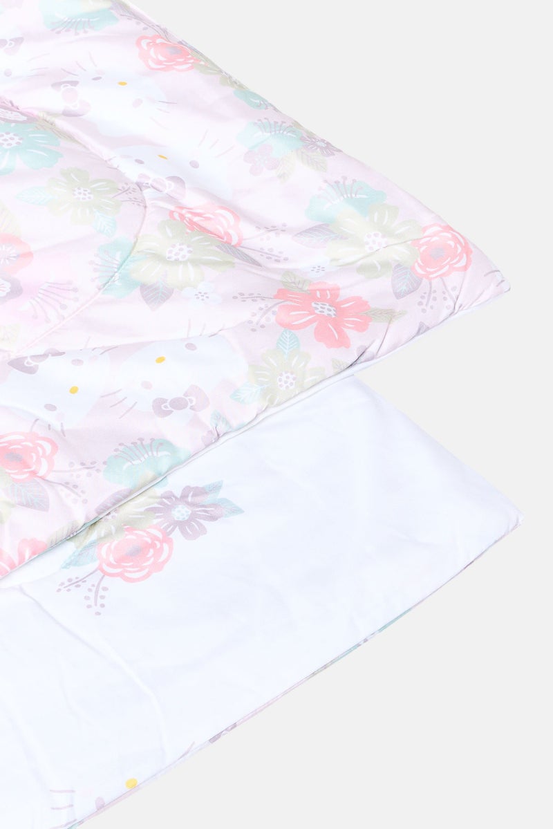 Sanrio 3 Pieces Hello Kitty Comforter With Pillow Case Set, Multicolor - Image 4