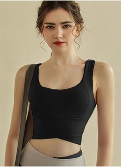 HaveDream Women's Yoga Vest, New Shockproof High Strength Running Fitness Bra - Black M Size  - Image 2