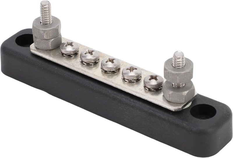SUNGOOYUE 5 Way Power Distribution Block,Marine Bus Bar 12V 24V 100A with Fully Insulated Connections Tinned Copper Components for Car Boat RV Truck Yacht - Image 1