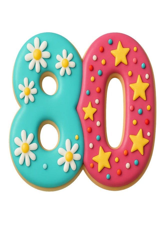 Mighty Gadget Number 80 Cookie Cutter - 3.5x5 Inches, Perfect for 80th Birthdays & Anniversaries (Random Color) - Image 2